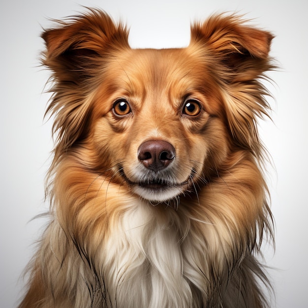 Happy dog on an isolated background