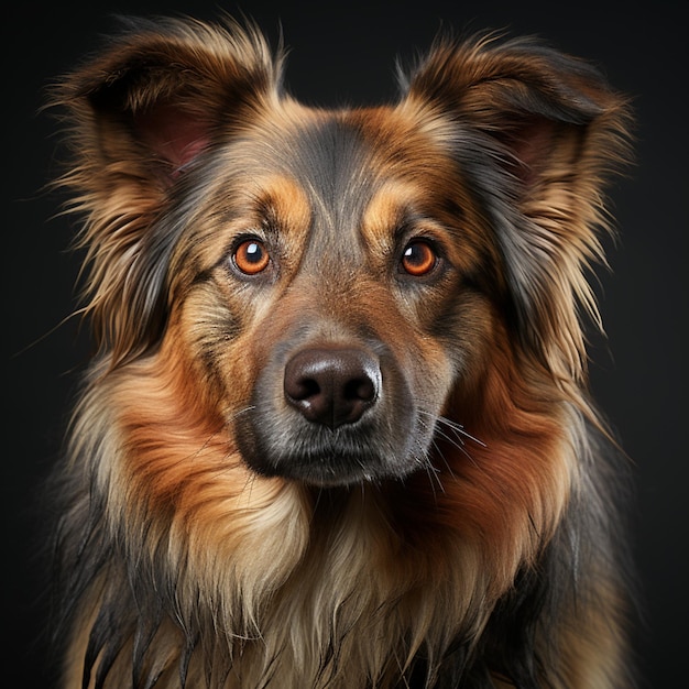 Happy dog on an isolated background