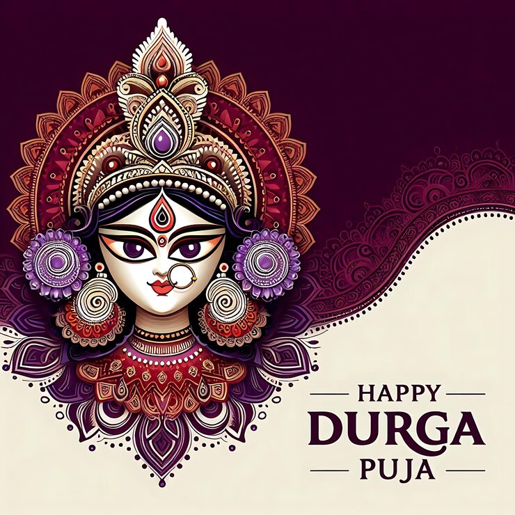Photo happy durga puja festival indian art background