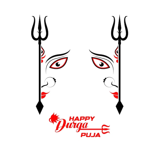 Happy Durga Puja Illustration Background Design