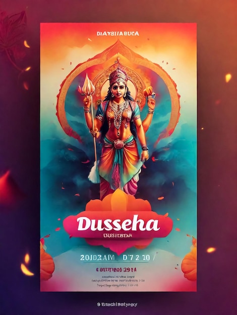 Happy Dussehra creatieve advertenties en social media post banner design