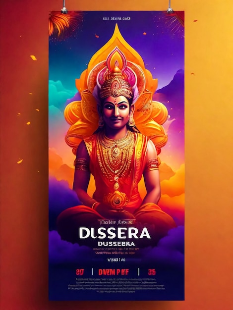 happy Dussehra creative ads and social media post banner design