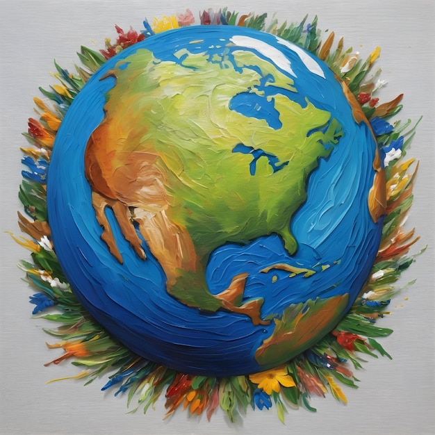 Happy Earth Day Panting Design