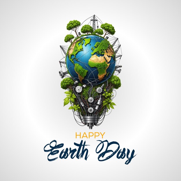 Happy Earth Day Poster Concept