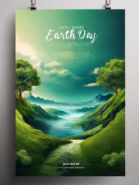 Happy Earth Day Save Nature Vector eco illustratie voor sociale media poster banner kaart flyer over het thema van het redden van de planeet menselijke handen beschermen de aarde