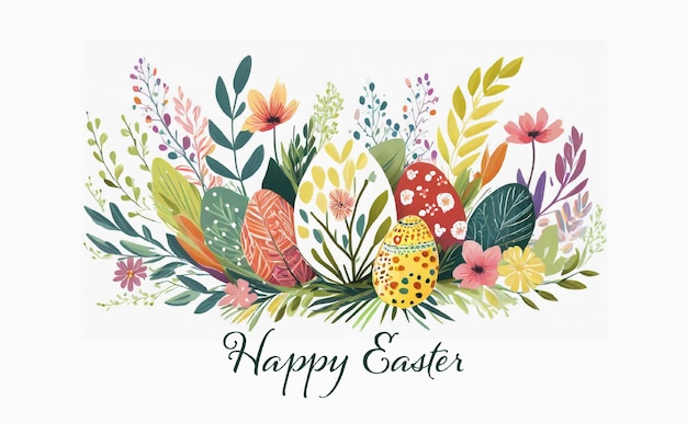 Happy Easter background for poster cover or postcard