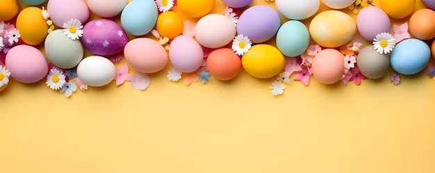 Happy easter background Sweet pastel color design