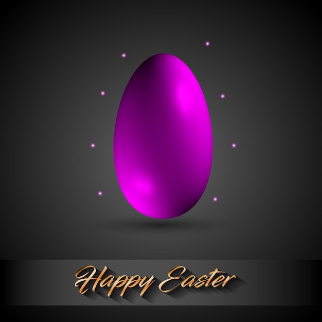 Happy easter background with a colorful egg for elegant cards or event invitations