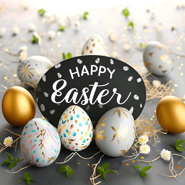 Happy Easter Background with text