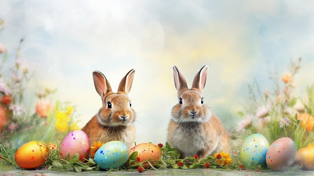 Photo happy easter background