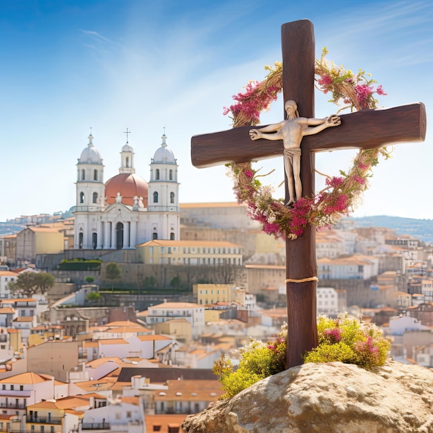 Happy easter for christianity in portuguese