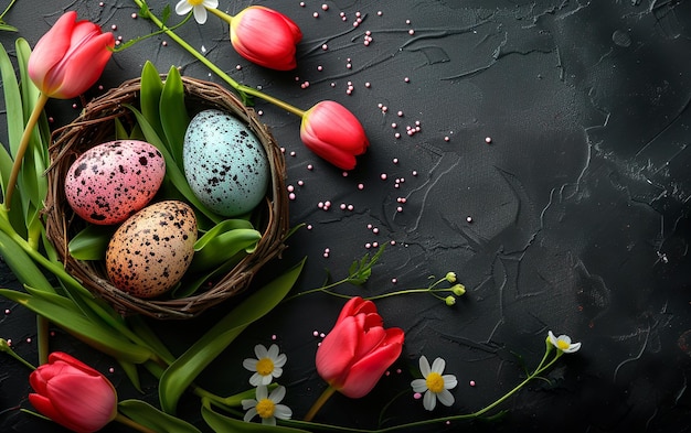 Happy Easter Congratulatory easter background