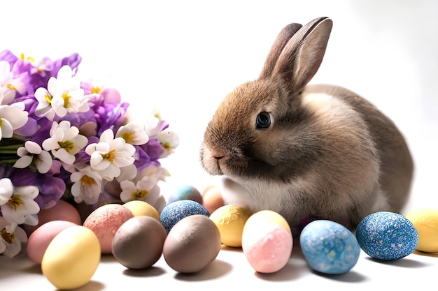 Happy easter day background Ai generated