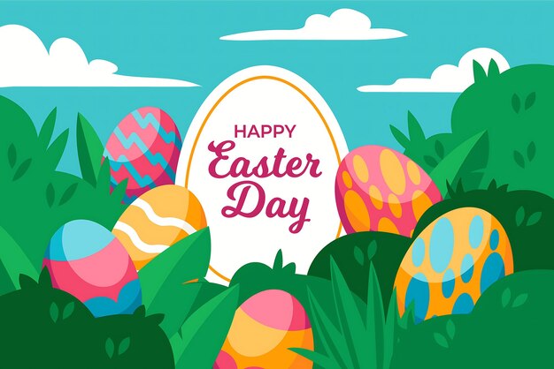 Photo happy easter day background