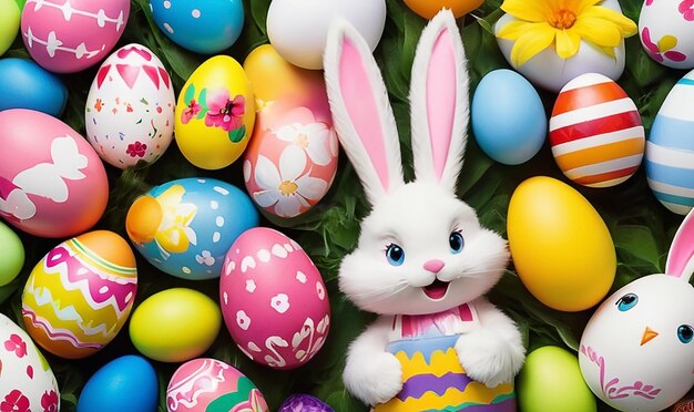 Photo happy easter day background