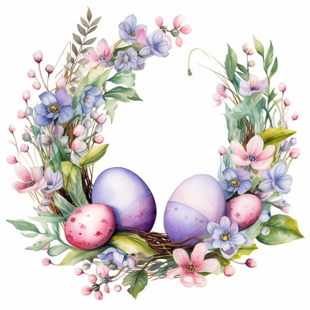 Happy easter day card illustration