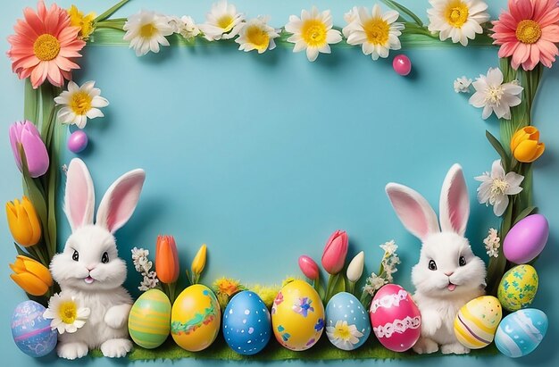 Happy Easter Day Frame Background