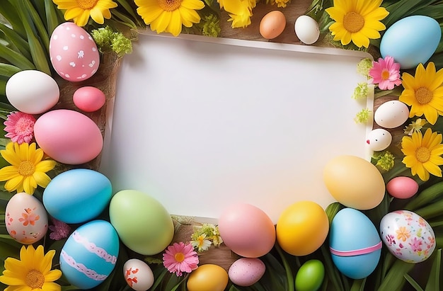 Happy Easter Day Frame Background