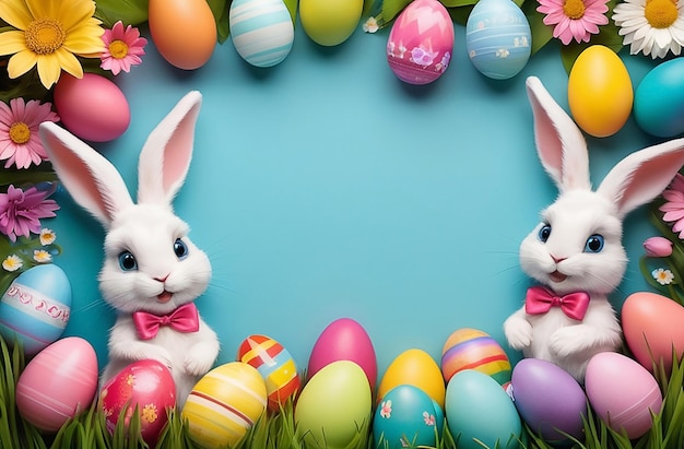 Happy Easter Day Frame Background