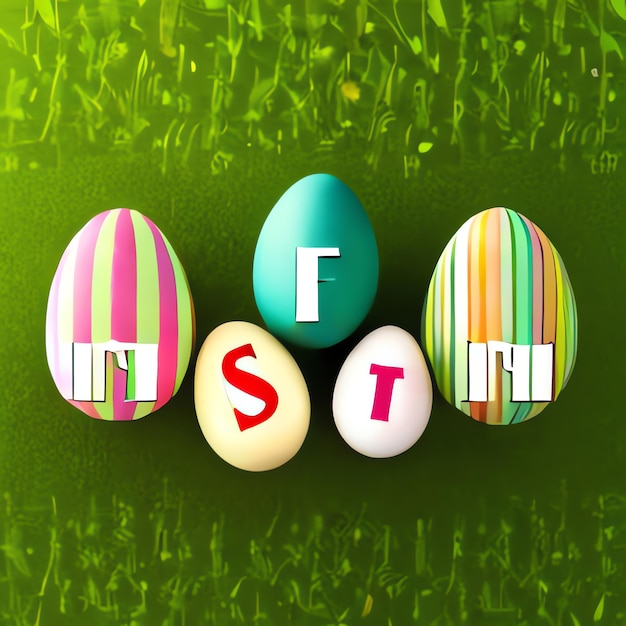 Happy easter easter eggs Easter family