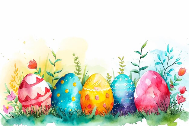 Happy Easter festival eggs