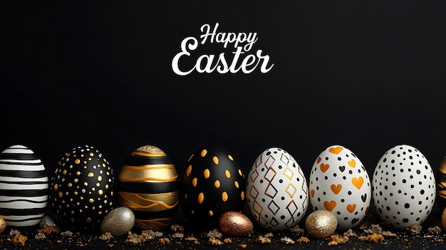 Happy Easter greeting card for Easter celebration Festive decoration holiday concept