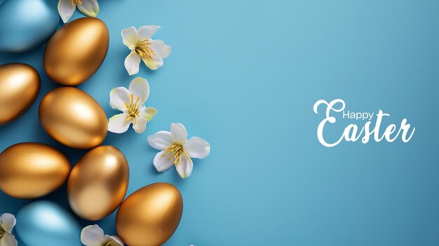 Happy Easter greeting card for Easter celebration Festive decoration holiday concept