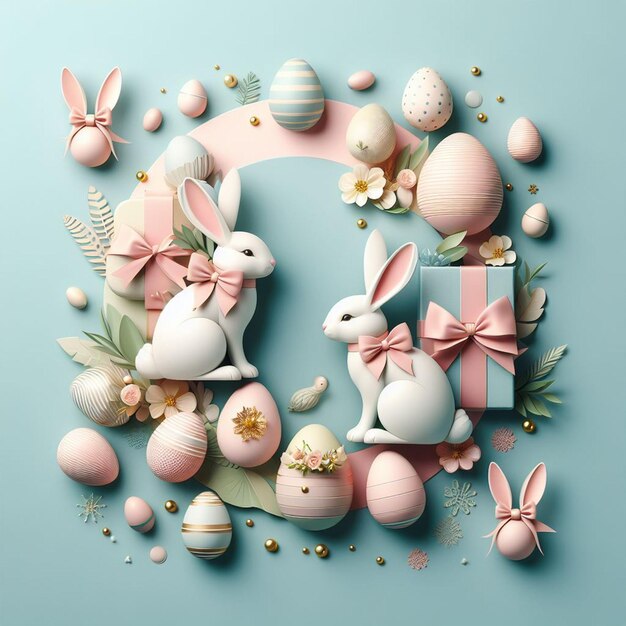 Happy Easter greeting card