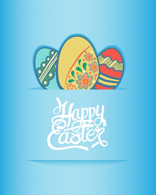 Happy Easter greeting vector