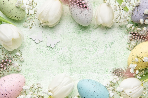 Happy Easter holiday greeting card