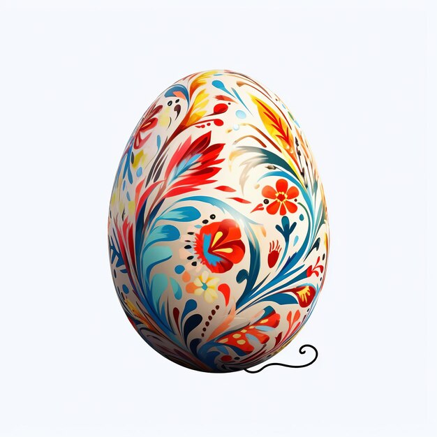 Happy Easter isolated on white Generative ai