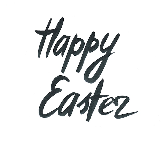 Photo happy easter lettering