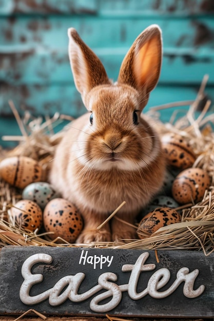 Happy Easter postcard poster greeting card Generative AI