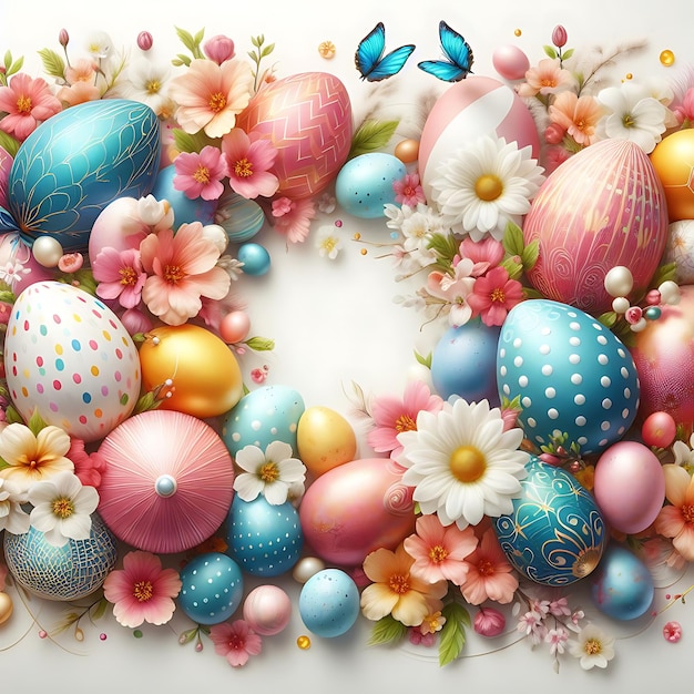 happy easter sunday 3d illustration