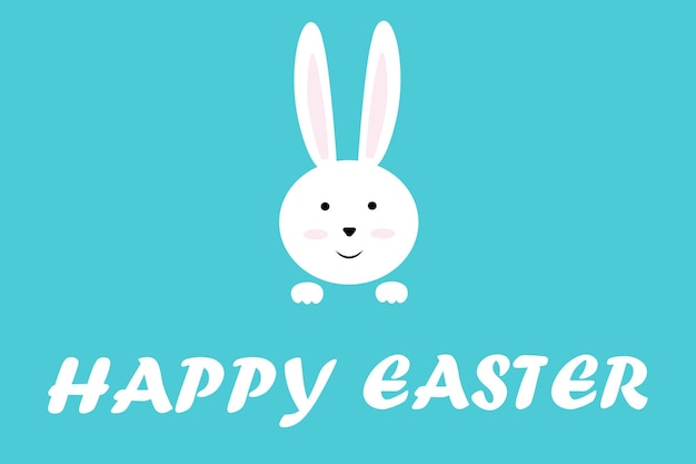 Happy Easter with cute bunny design.