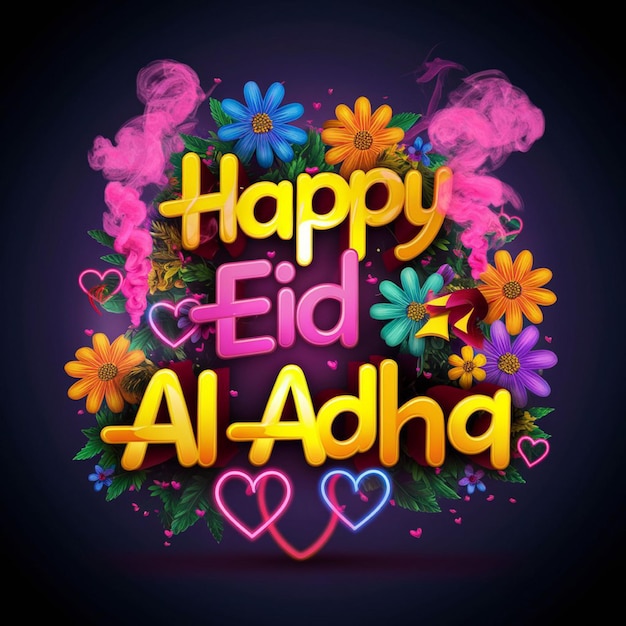 happy eid al adha 3d rendering