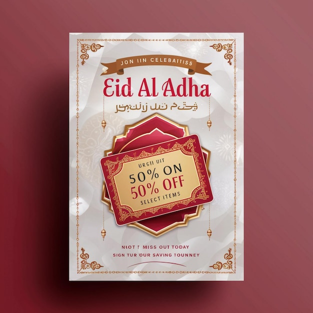 Photo happy eid al adha discount card template