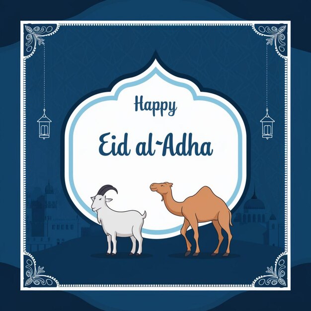 Photo happy eid al adha mubarak background 2024