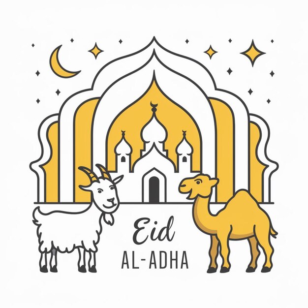 Photo happy eid al adha mubarak background 2024