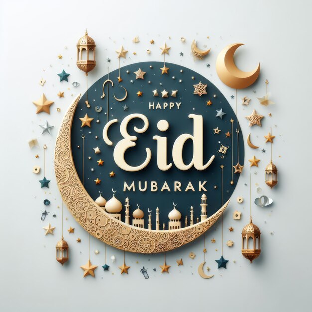 Happy Eid Mubarak greeting card