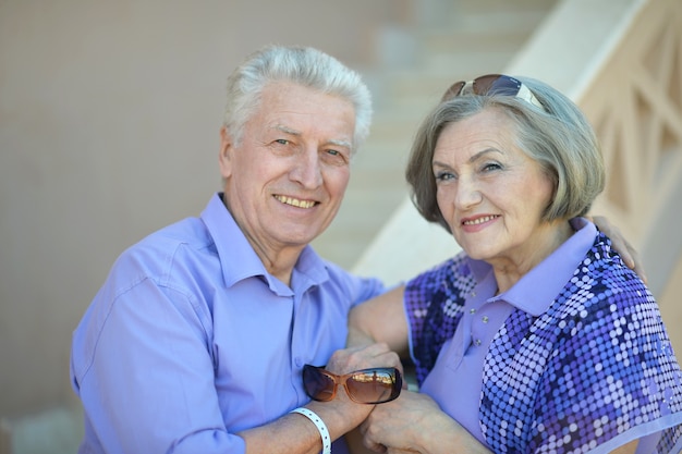 Happy elderly couple enjoying each other&amp;#39;s company