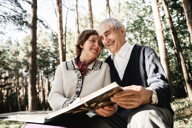 Happy elderly couple