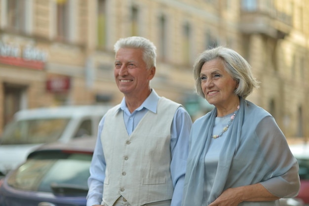 Happy elderly couple