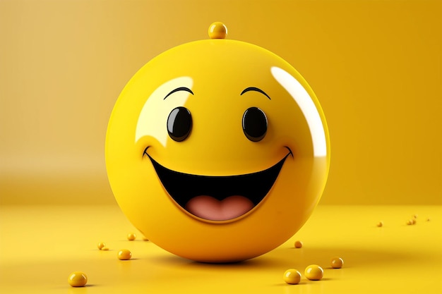 Счастливый смайлик показан с улыбающимся лицом в стиле темно-черного и изумрудного гротеска