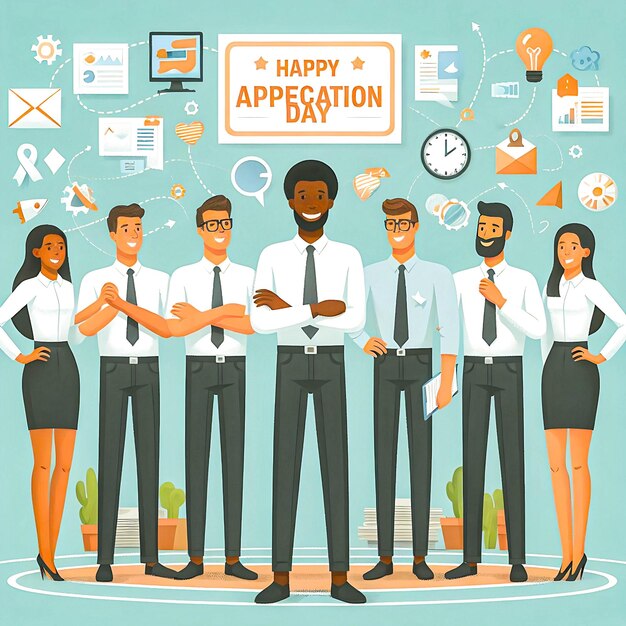 Happy employee day of the month award theme