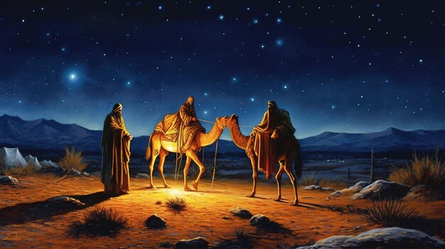 Photo happy epiphany day three kings day christian feast day generative ai