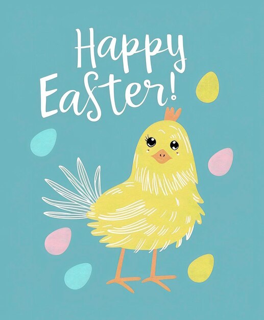 Photo happy esater day card with the text happy easter