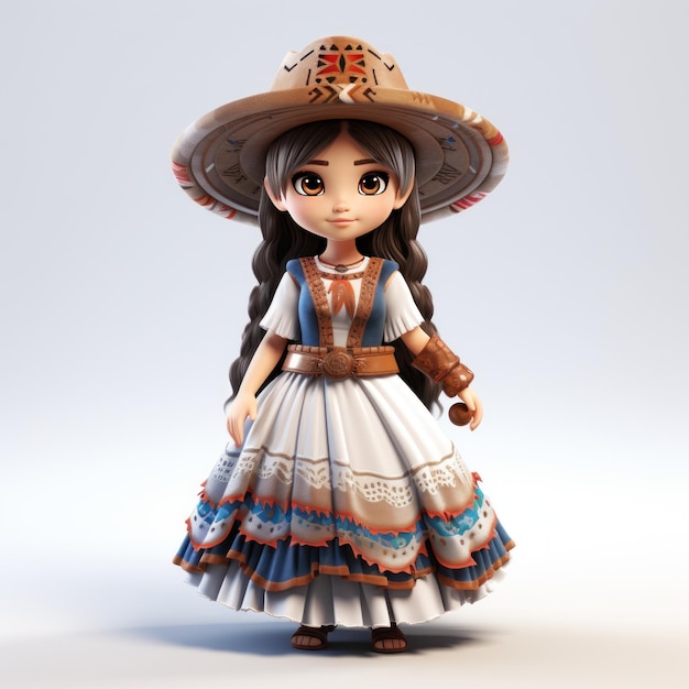 Foto il costume della ragazza happy face 3d