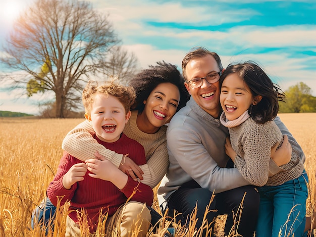 Foto famiglia felice