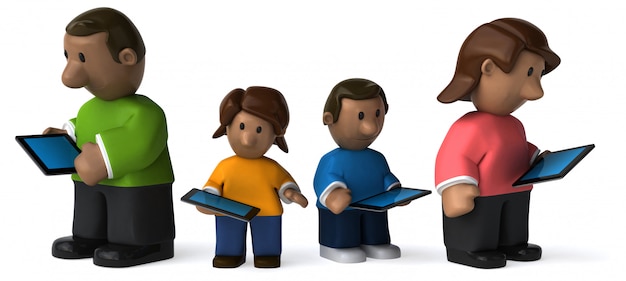 Happy family - 3D Illustration